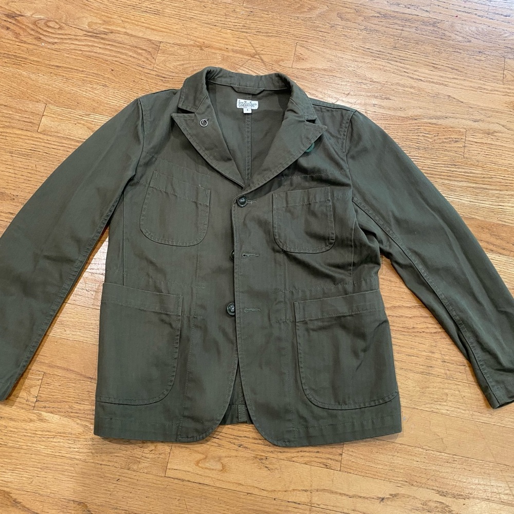 Engineered Garments womens cotton od green twill blazer Jacket 1